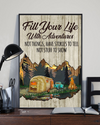 Camping Poster Fill Your Life With Adventures Vintage Room Home Decor Wall Art Gifts Idea - Mostsuit