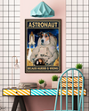 Dog Space Poster Astronaut Because Murder Is Wrong Vintage Room Home Decor Wall Art Gifts Idea - Mostsuit