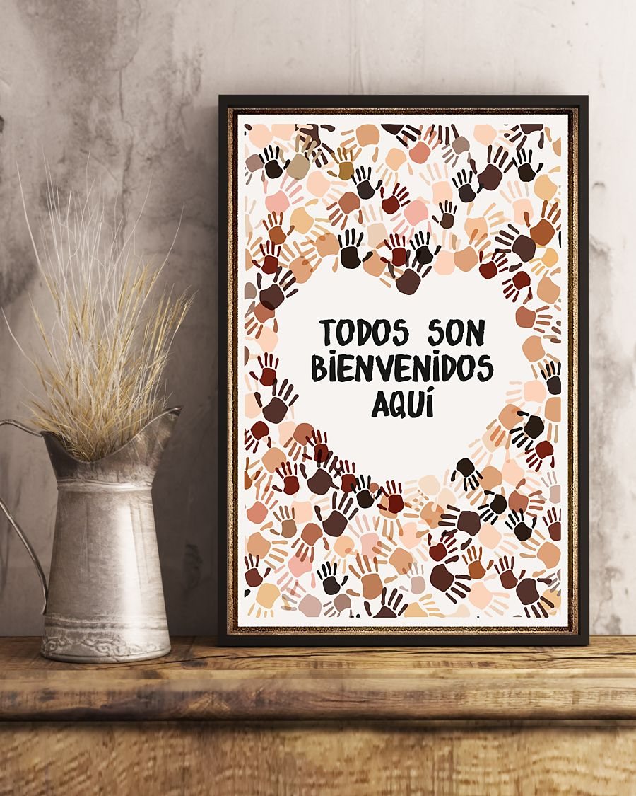 Todos Son Bienvenidos Equality Civil Rights Canvas Prints Wall Art Gifts Support Black Lives Matter Vintage Home Wall Decor Canvas - Mostsuit