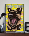 German Shepherd Funny Poster Dog Loves Room Home Decor Wall Art Gifts Idea - Mostsuit