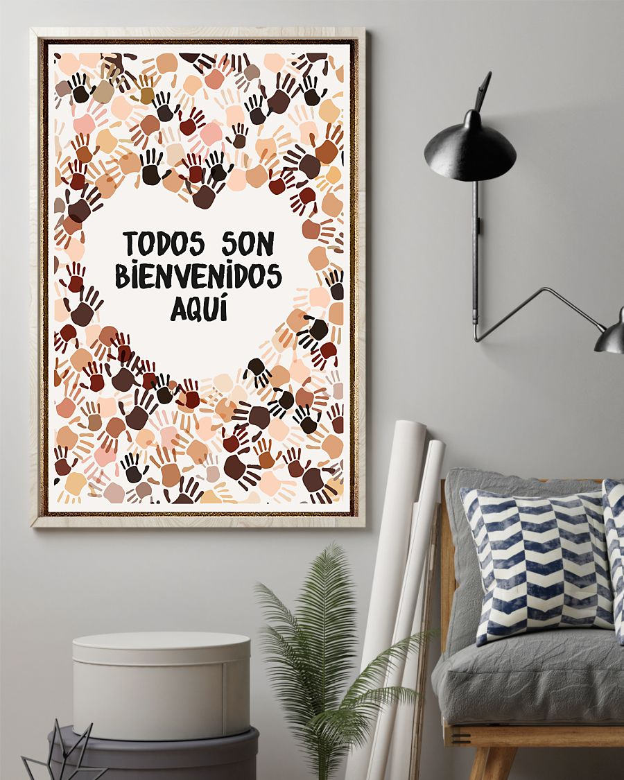 Todos Son Bienvenidos Equality Civil Rights Canvas Prints Wall Art Gifts Support Black Lives Matter Vintage Home Wall Decor Canvas - Mostsuit