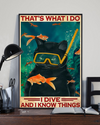 Black Cat Poster That's What I Do I Dive And I Know Things Vintage Room Home Decor Wall Art Gifts Idea - Mostsuit