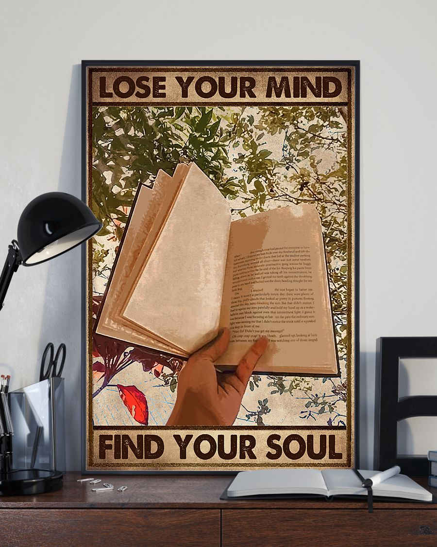Book Loves Poster Lose My Mind And Find My Soul Vintage Room Home Decor Wall Art Gifts Idea - Mostsuit