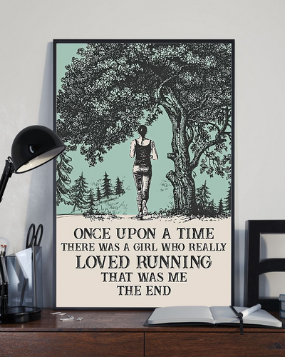 There Was A Girl Who Really Loved Running Canvas Prints Runner Vintage Wall Art Gifts Vintage Home Wall Decor Canvas - Mostsuit