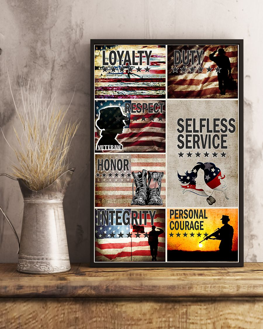 The Loyalty Of Veteran Poster Vintage Room Home Decor Wall Art Gifts Idea - Mostsuit