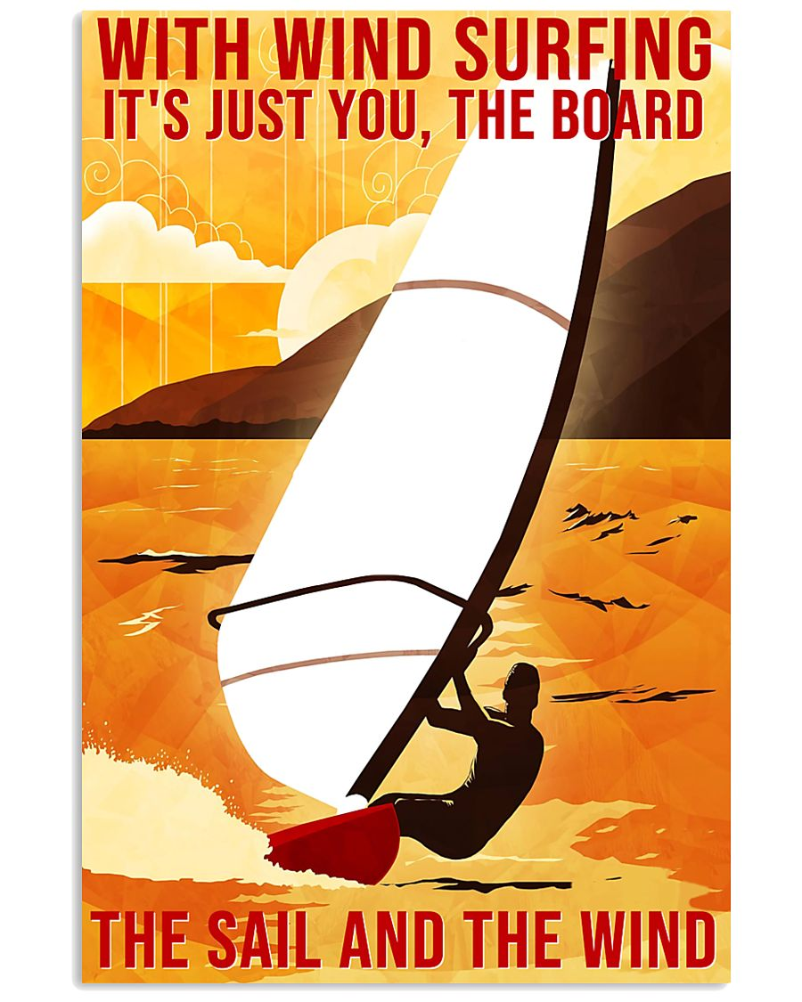 Wind Surfing Canvas Prints It's Just You The Board The Sail And The Wind Vintage Wall Art Gifts Vintage Home Wall Decor Canvas - Mostsuit
