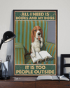 Books And Dachshund Dogs Poster It Is Too People Outside Vintage Room Home Decor Wall Art Gifts Idea - Mostsuit