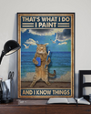 Cat Painting Loves Canvas Prints That's What I Do I Paint Artist Painter Vintage Wall Art Gifts Vintage Home Wall Decor Canvas - Mostsuit