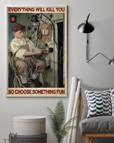 Electrician Choose Something Fun Canvas Prints Vintage Wall Art Gifts Vintage Home Wall Decor Canvas - Mostsuit