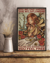 Dragonfly Girl Poster You Belong Among The Wildflowers Vintage Room Home Decor Wall Art Gifts Idea - Mostsuit