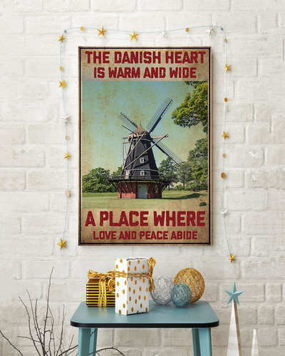 Denmark A Place Love And Peace Abide Danish Canvas Prints Vintage Wall Art Gifts Vintage Home Wall Decor Canvas - Mostsuit