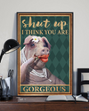 Funny Sexy Pig Loves Poster Shut Up I Think You Are Gorgeous Vintage Room Home Decor Wall Art Gifts Idea - Mostsuit