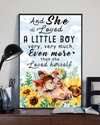 Cows Sunflower Poster And She Loved A Little Boy Vintage Room Home Decor Wall Art Gifts Idea - Mostsuit