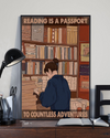 Book Loves Canvas Prints Reading Is A Passport To Countless Adventures Vintage Wall Art Gifts Vintage Home Wall Decor Canvas - Mostsuit