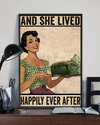 Baking Poster And She Lived Happily Ever After Vintage Room Home Decor Wall Art Gifts Idea - Mostsuit