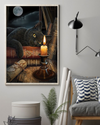 Cat And Book Loves Canvas Prints Vintage Wall Art Gifts Vintage Home Wall Decor Canvas - Mostsuit