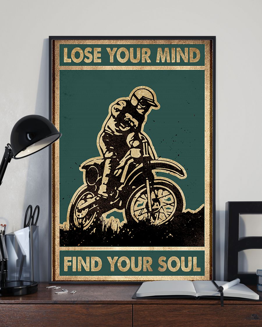 Motorbike Poster Lose My Mind And Find My Soul Vintage Room Home Decor Wall Art Gifts Idea - Mostsuit