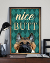 German Shepherd Nice Butt Funny Canvas Prints Dog Loves Vintage Wall Art Gifts Vintage Home Wall Decor Canvas - Mostsuit