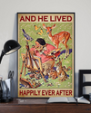 Painter Poster And He Lived Happily Ever After Vintage Room Home Decor Wall Art Gifts Idea - Mostsuit