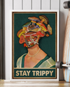 Stay Trippy Mushroom Poster Vintage Room Home Decor Wall Art Gifts Idea - Mostsuit