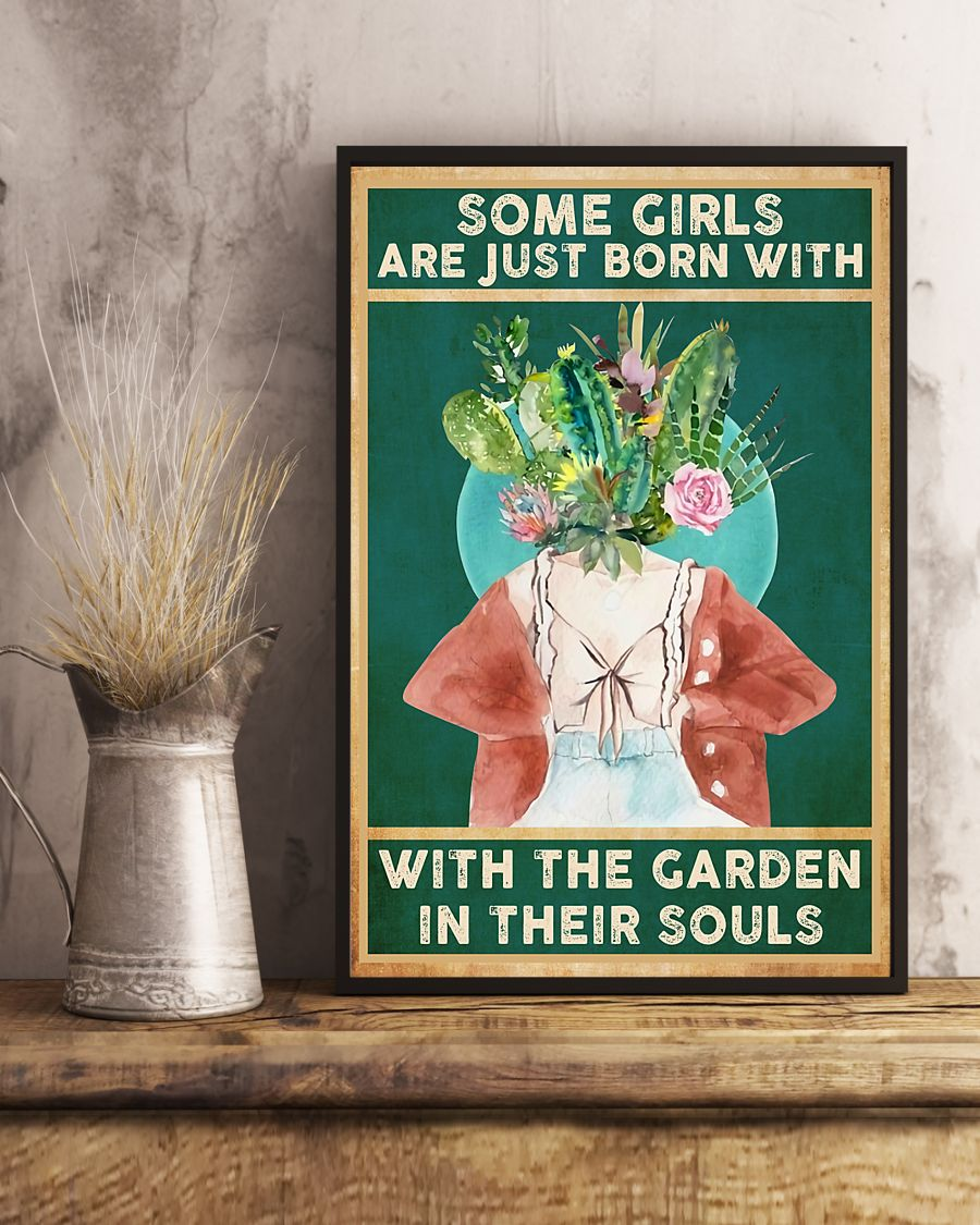 Gardening Poster Some Girls Are Just Born With The Garden In Their Souls Vintage Room Home Decor Wall Art Gifts Idea - Mostsuit