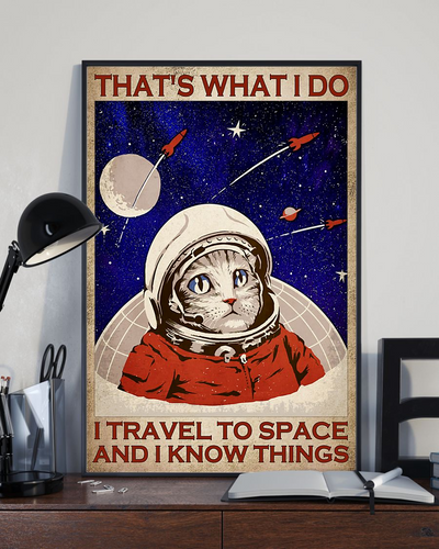 Cat Astronaut Canvas Prints That's What I Do T Travel To Space Vintage Wall Art Gifts Vintage Home Wall Decor Canvas - Mostsuit