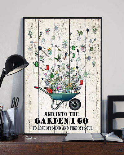 Gardener Garden Tools Loves Poster And Into The Garden I Go Vintage Gardening Room Home Decor Wall Art Gifts Idea - Mostsuit