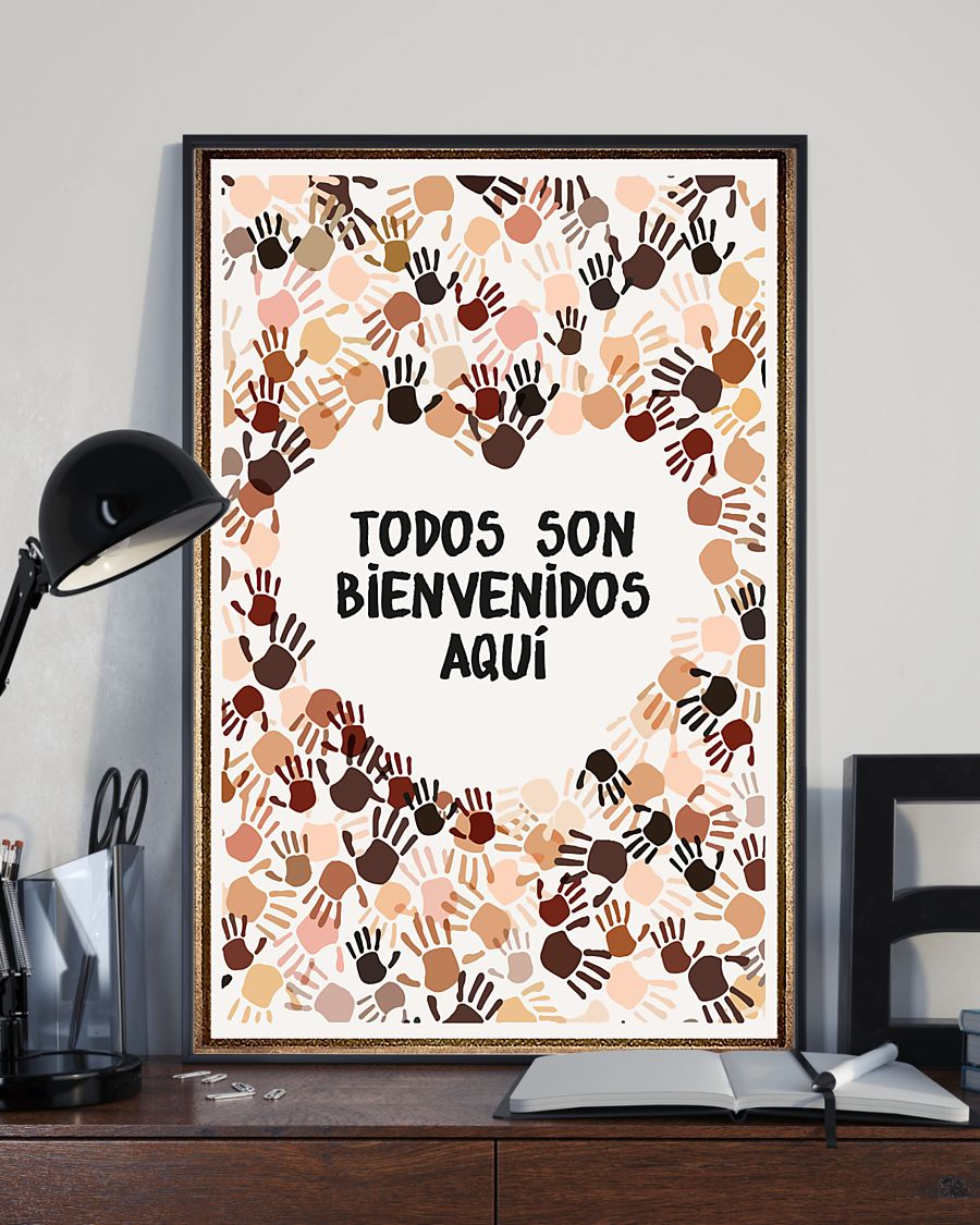 Todos Son Bienvenidos Equality Civil Rights Canvas Prints Wall Art Gifts Support Black Lives Matter Vintage Home Wall Decor Canvas - Mostsuit