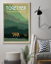 Bear Poster Together Is Our Favorite Place To Be Vintage Room Home Decor Wall Art Gifts Idea - Mostsuit