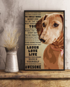 Dachshund Dog Canvas Prints Everyday Laugh Love Live To Be Awesome Vintage Wall Art Gifts Vintage Home Wall Decor Canvas - Mostsuit