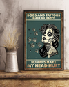 Dogs and Tattoos Make Me Happy Poster Vintage Room Home Decor Wall Art Gifts Idea - Mostsuit