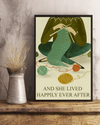Knitting Crochet Loves Poster And She Lived Happily Ever After Vintage Room Home Decor Wall Art Gifts Idea - Mostsuit