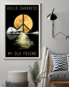 Moon Peace Poster Hello Darkness My Old Friend Vintage Room Home Decor Wall Art Gifts Idea - Mostsuit