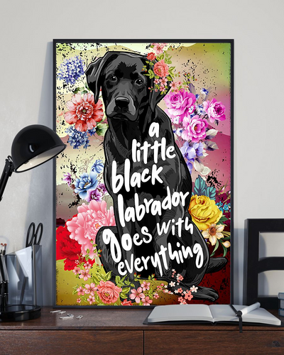 A Little Black Labrador Does With Everything Canvas Prints Wall Art Gifts Vintage Home Wall Decor Canvas - Mostsuit