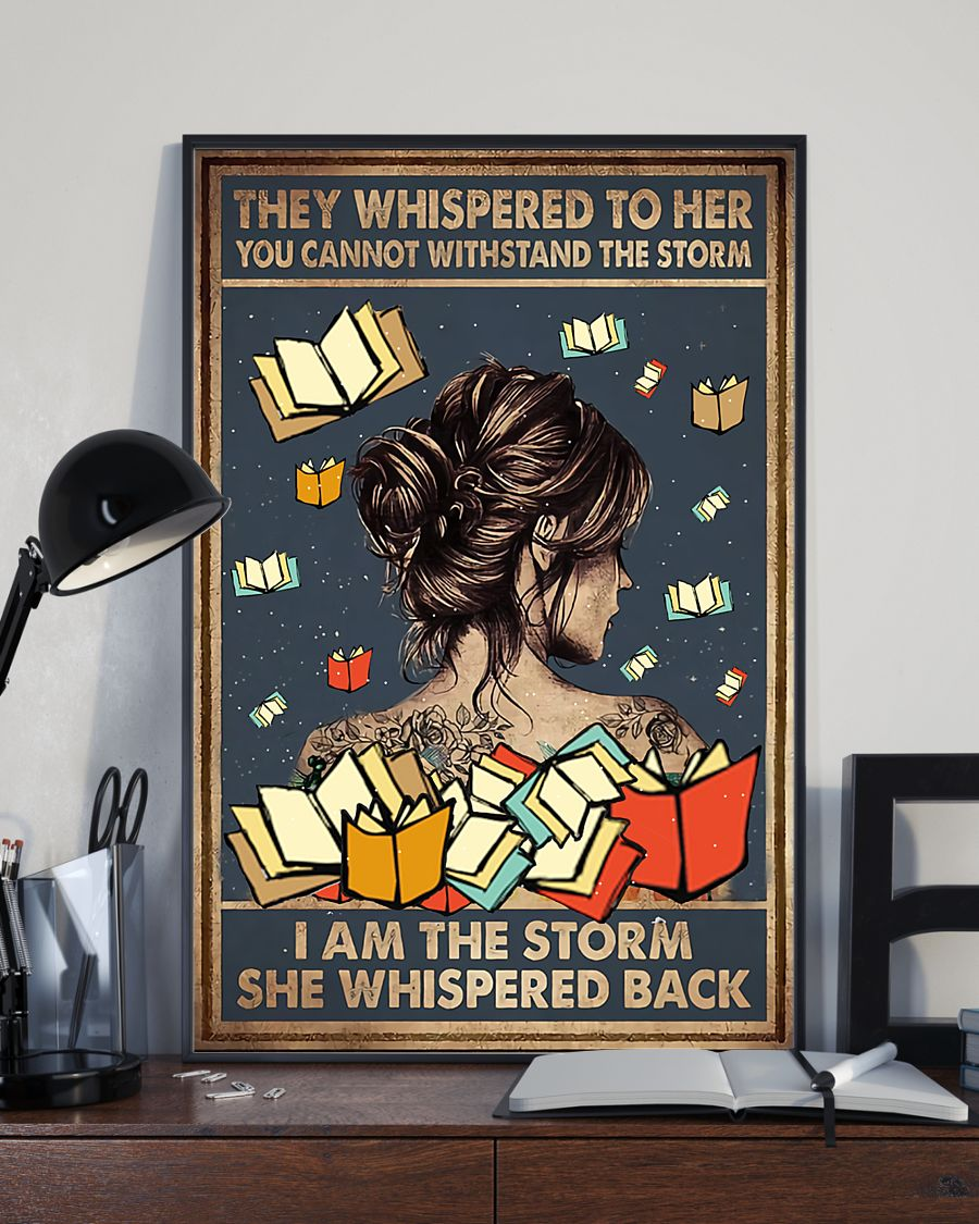 Book Tattooed Girl Canvas Prints I Am The Storm Vintage Wall Art Gifts Vintage Home Wall Decor Canvas - Mostsuit