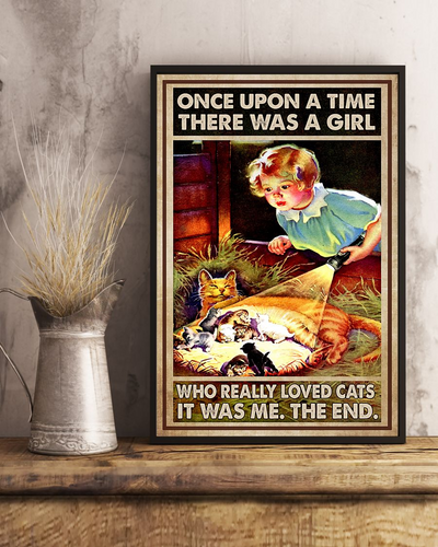 Cat Mom Cat Lovers Poster Once Upon A Time Vintage Room Home Decor Wall Art Gifts Idea - Mostsuit