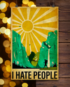 Hiking I Hate People Funny Canvas Prints Vintage Wall Art Gifts Vintage Home Wall Decor Canvas - Mostsuit