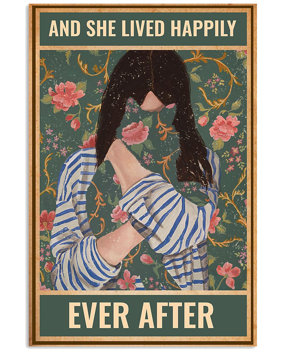 Cat Loves Canvas Prints And She Lived Happily Ever After Vintage Wall Art Gifts Vintage Home Wall Decor Canvas - Mostsuit