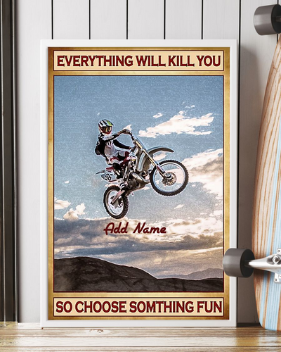 Gift Motocross Poster Choose Something Fun Vintage Room Home Decor Wall Art Gifts Idea - Mostsuit
