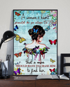 Butterfly Girl Poster A Women's Heart Should Be So Close To God Vintage Room Home Decor Wall Art Gifts Idea - Mostsuit