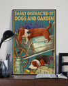 Dogs And Garden Basset Hound Canvas Prints Easily Distracted Vintage Room Home Decor Wall Art Gifts Idea - Mostsuit