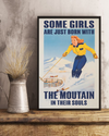 Skiing Girl Mountain In Soul Poster Vintage Room Home Decor Wall Art Gifts Idea - Mostsuit