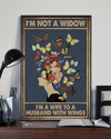 Butterfly Woman Poster I'm Not A Widow I'm A Wife To A Husband With Wings Vintage Room Home Decor Wall Art Gifts Idea - Mostsuit