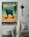 Miniature Pinscher Dog Loves Canvas Prints Diving Club Think Less Dive More Vintage Wall Art Gifts Vintage Home Wall Decor Canvas - Mostsuit