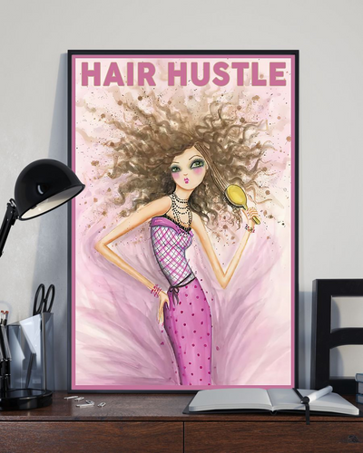 Hair Hustle Girl Canvas Prints Vintage Wall Art Gifts Vintage Home Wall Decor Canvas - Mostsuit