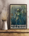 Scuba Diving Canvas Prints Hello Darkness My Old Friend Vintage Wall Art Gifts Vintage Home Wall Decor Canvas - Mostsuit