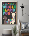 Llama We Make Learning A Fun Classroom Teacher Poster Vintage Room Home Decor Wall Art Gifts Idea - Mostsuit