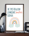 Be The Reason Someone Smiles Today Rainbow Poster Vintage Room Home Decor Wall Art Gifts Idea - Mostsuit