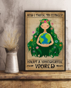 Earth Girl Poster And I Think To Myself What A Wonderful World Vintage Room Home Decor Wall Art Gifts Idea - Mostsuit