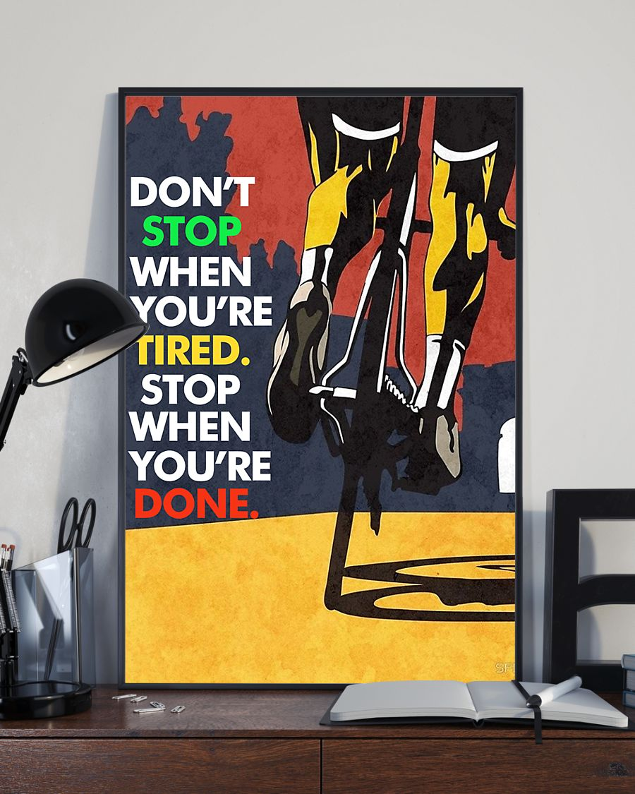 Cycling Poster Don't Stop When You're Tired Vintage Room Home Decor Wall Art Gifts Idea - Mostsuit
